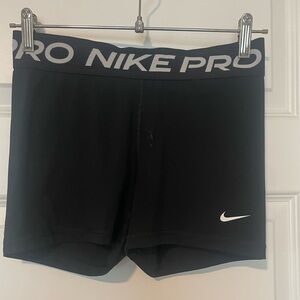 Nike Black Shorts with White Logo
